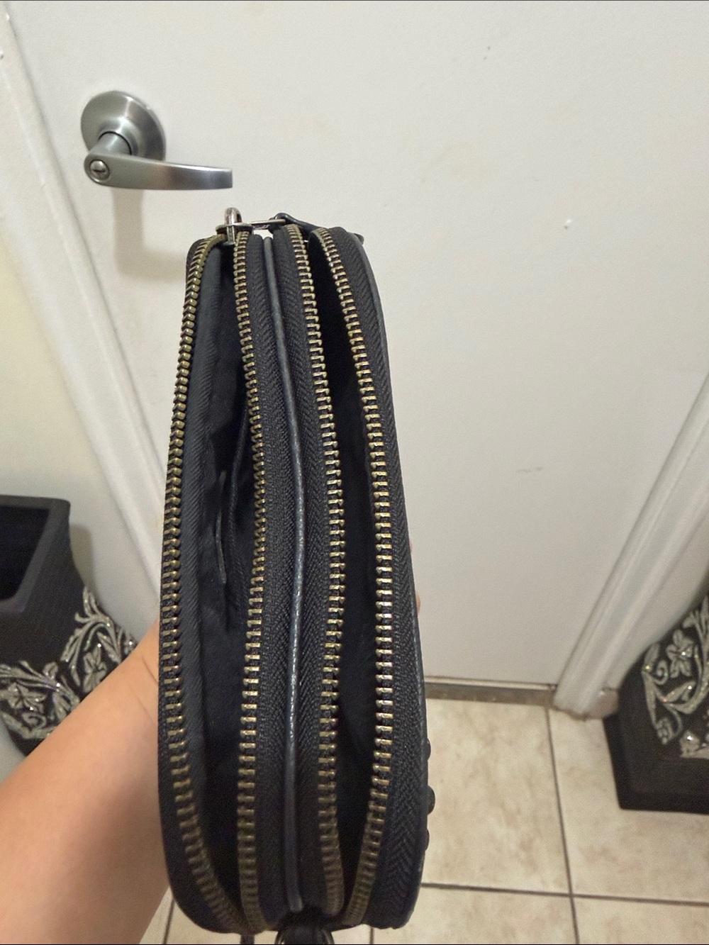 Coach Black Pebbled Leather Studded Crossbody Bag - Picture 5 of 11